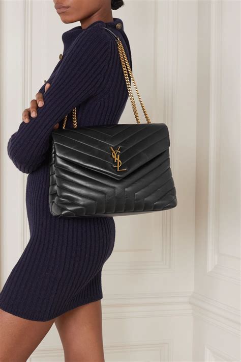 ysl leather handbag|ysl quilted shoulder bag.